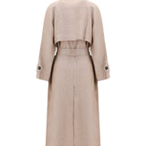 Linen Trench coat with lurex