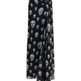 Draped long skull Skirt