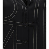 Silk Shirt with all-over monogram
