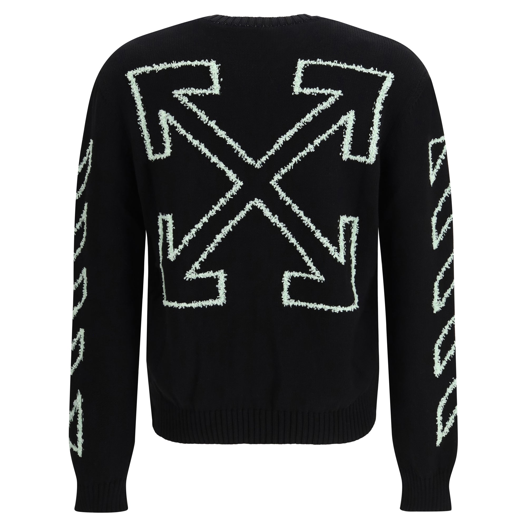 Diagonal Arrow Fuzzy Sweater