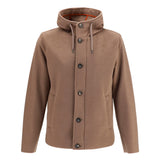 Hooded button-front Jacket