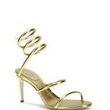 Metallic Cleo Sandals in leather