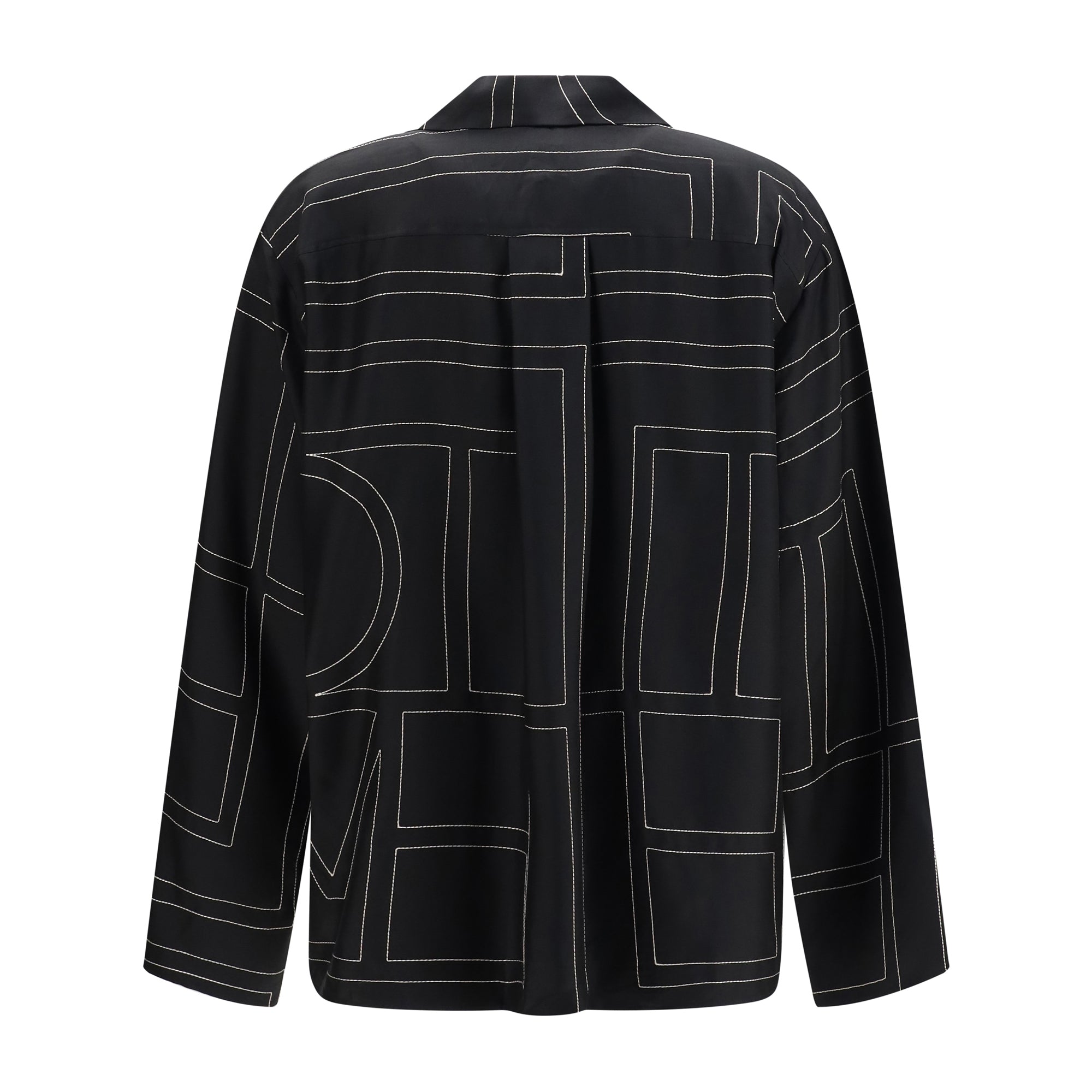 Silk Shirt with all-over monogram