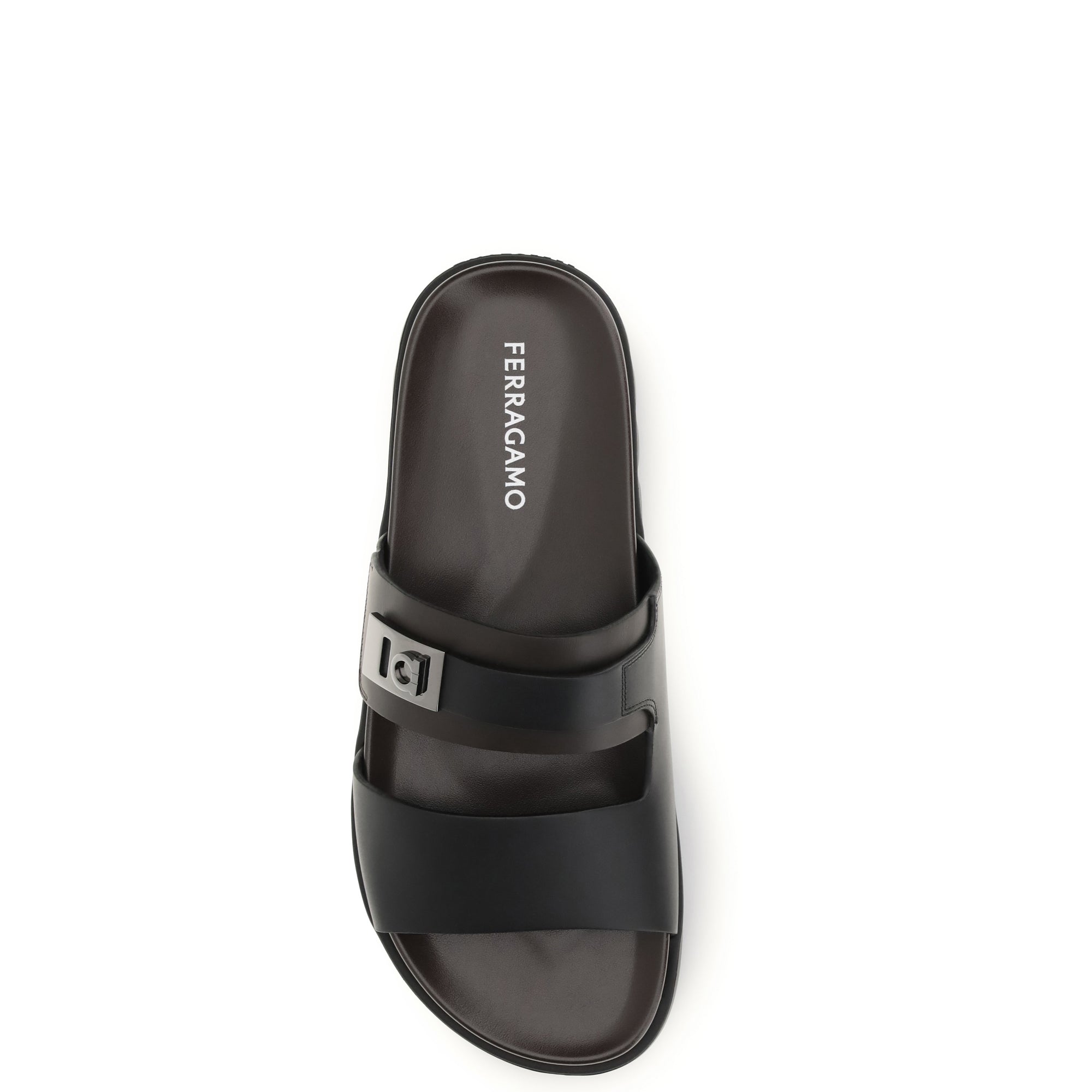 Double-strap leather Sandals