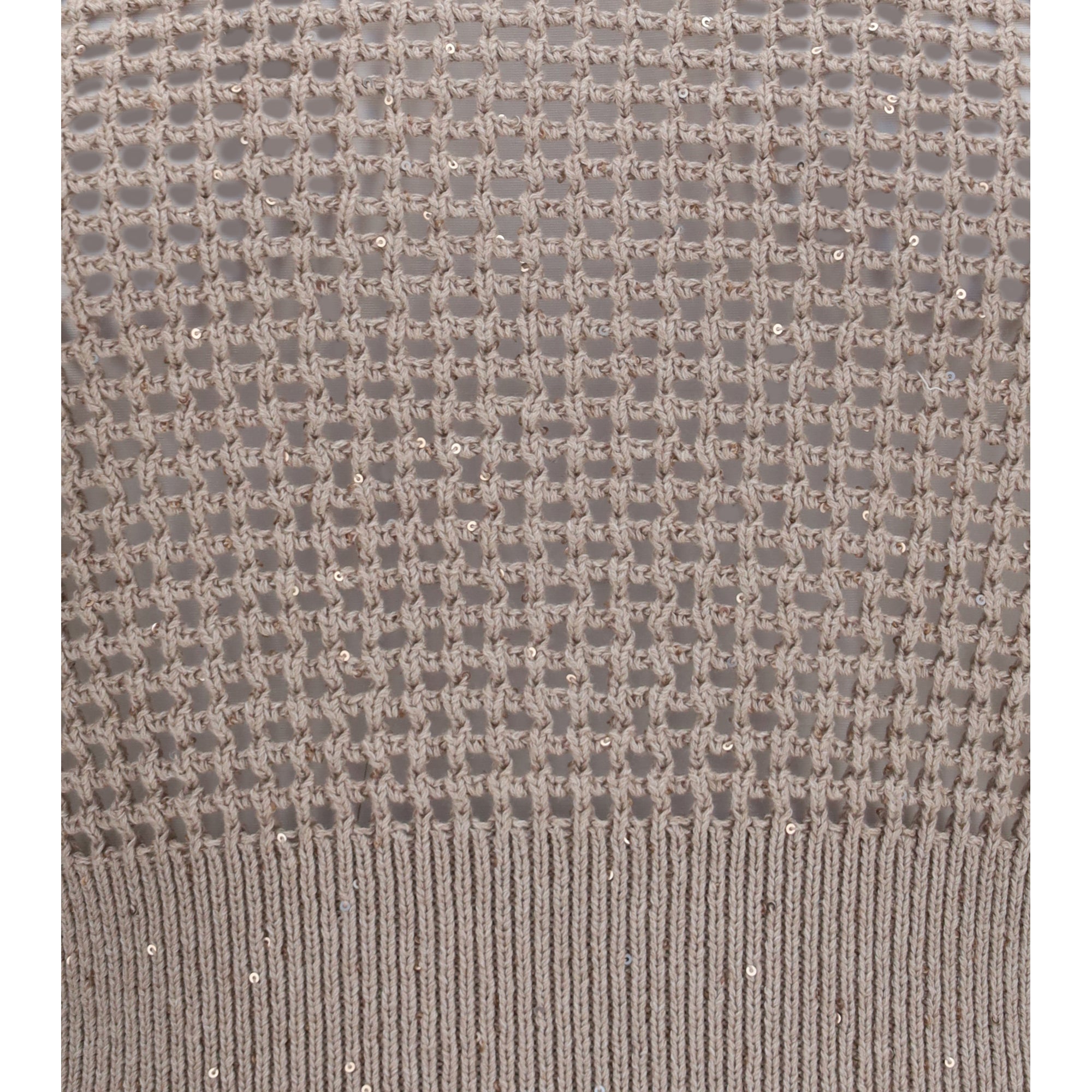 Perforated sequin Tank Top