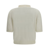 Wool Polo with vintage buttons