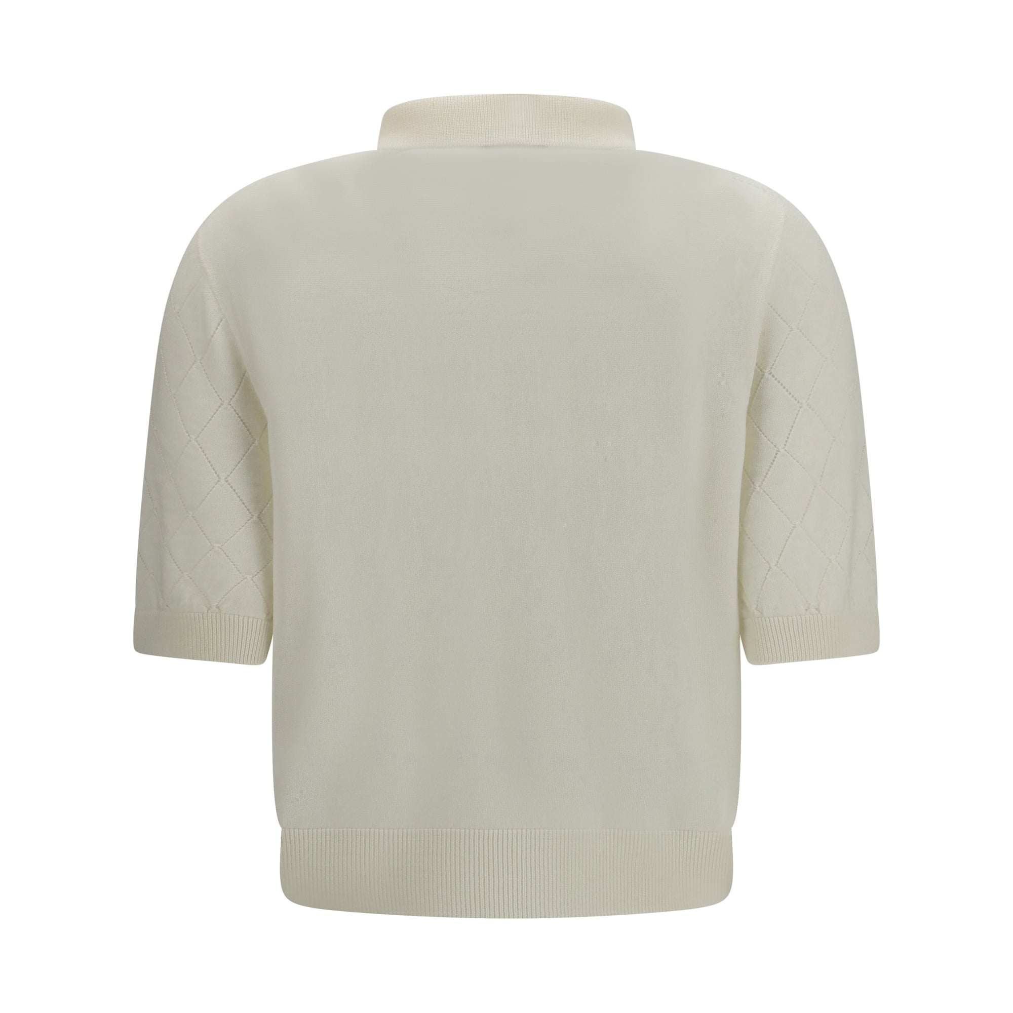 Wool Polo with vintage buttons