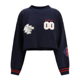 Royal Patch Cropped Sweatshirt