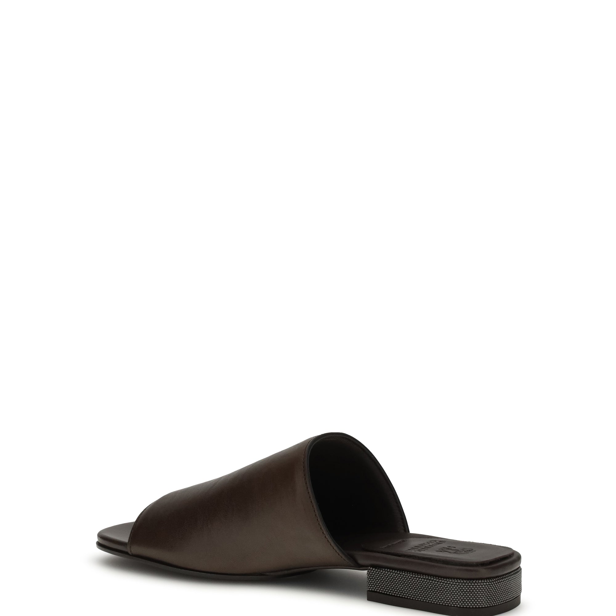 Riding calfskin Sandals with monili