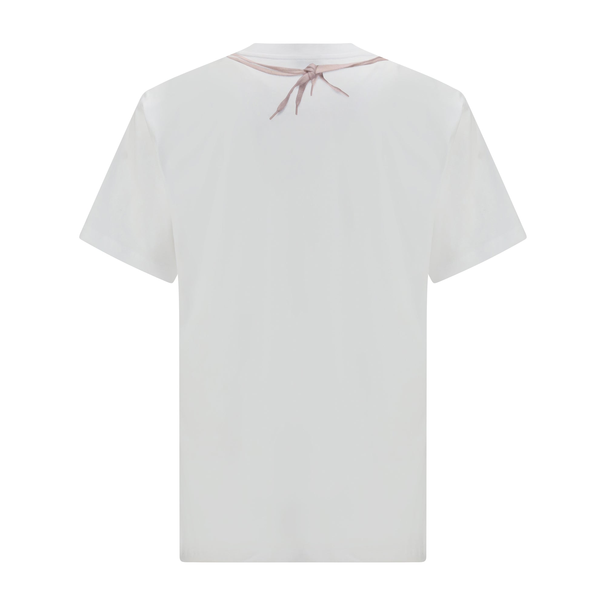 Organic cotton jersey T-shirt with boxing gloves trompe-l’œil print