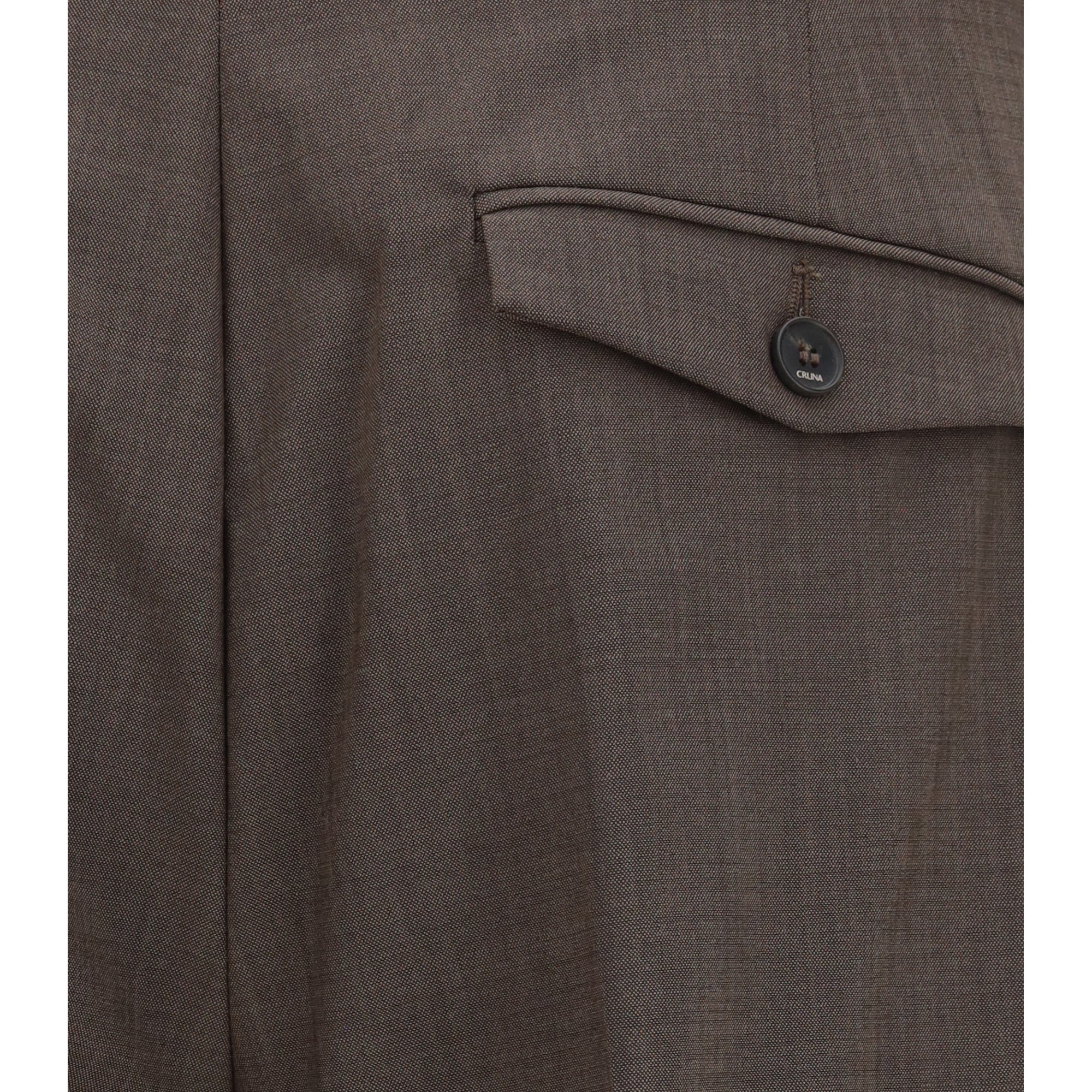 Carrot fit single pleat Pants in virgin wool
