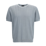 Short-sleeved cotton and silk Sweater