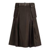 Duchesse Nylon Pleated Skirt