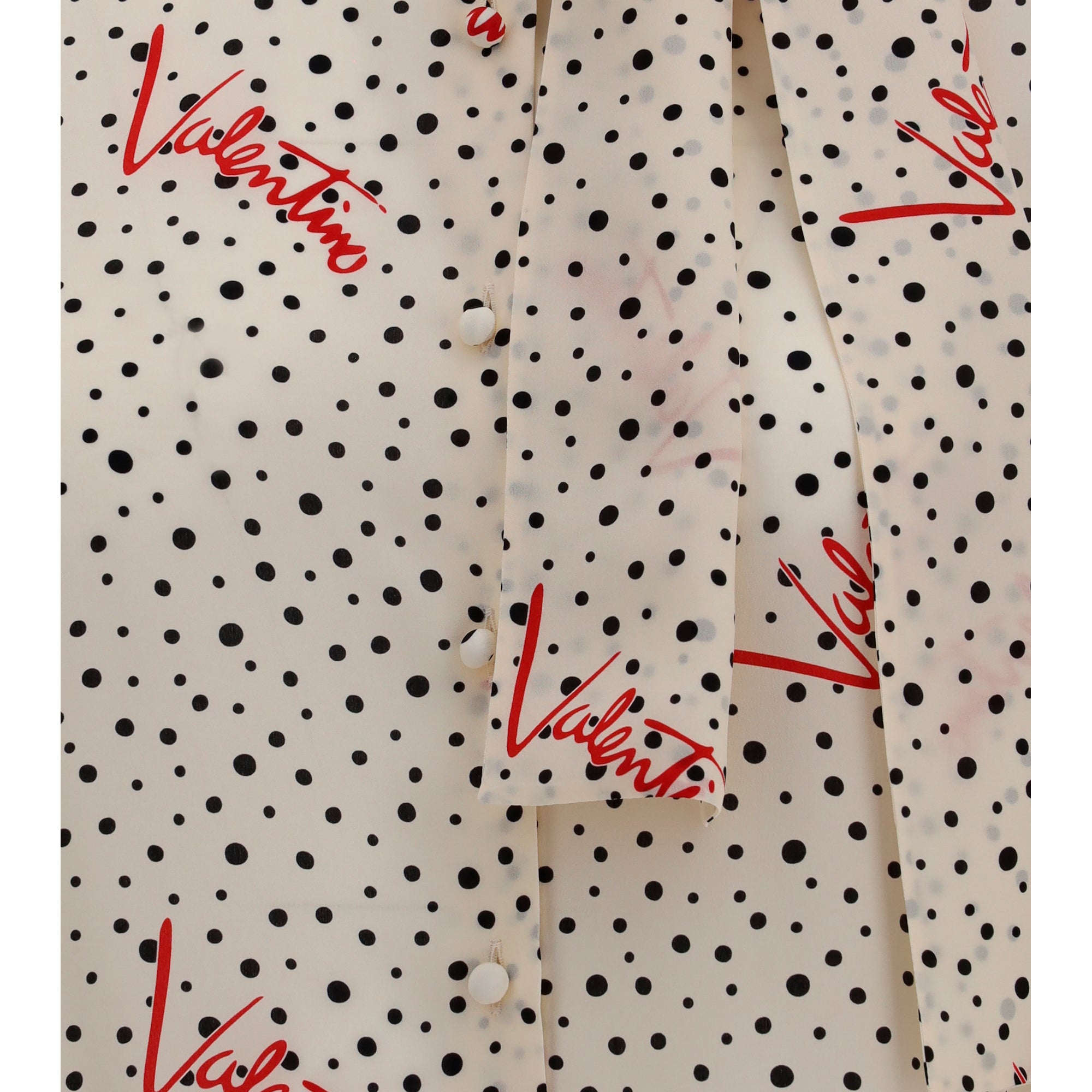 Crepe de chine bow-neck Shirt
