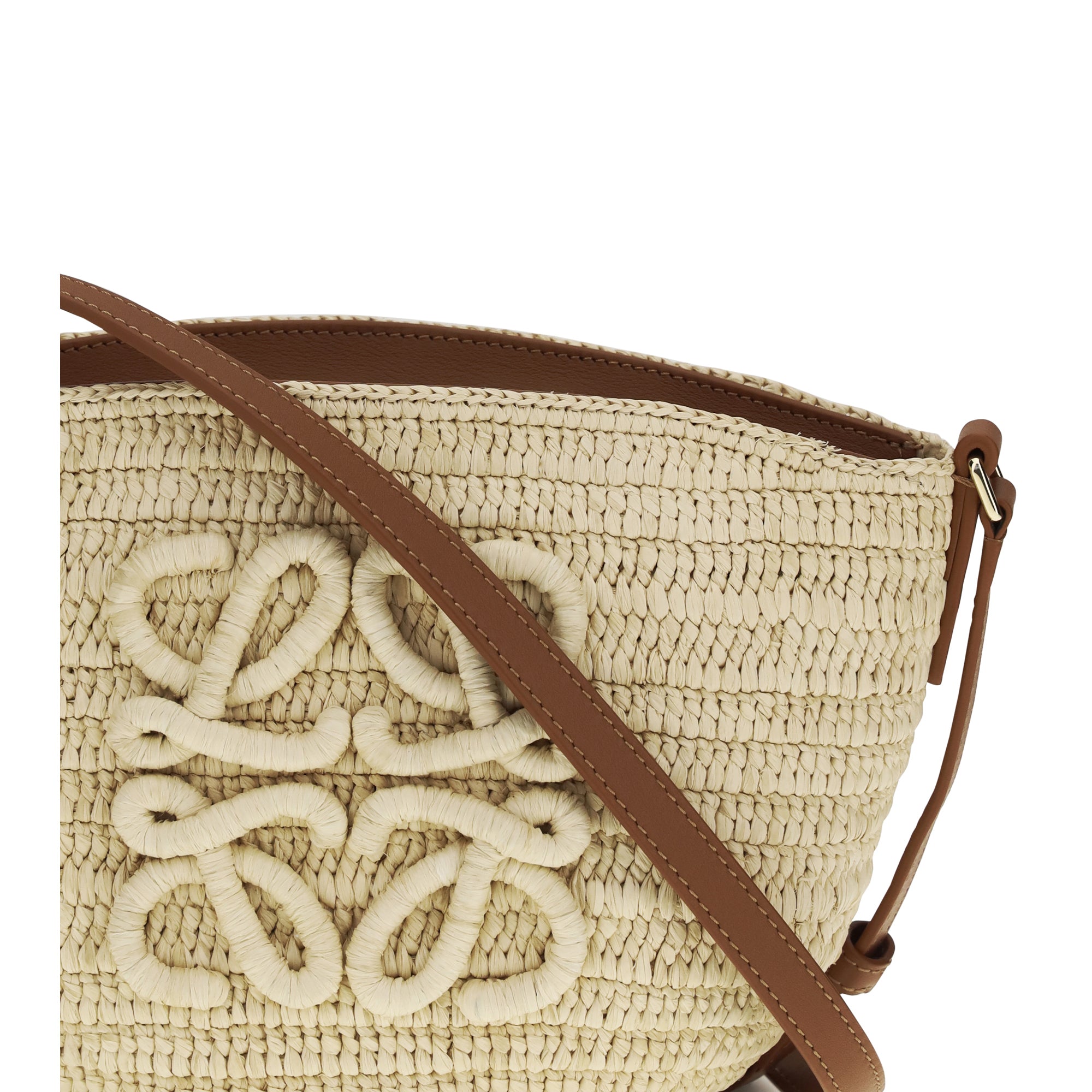 Eclipse raffia and calfskin Shoulder Bag Loewe x Paula’s Ibiza