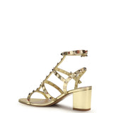 Rockstud Sandals laminated leather