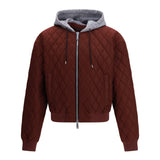 Quilted hooded Bomber Jacket