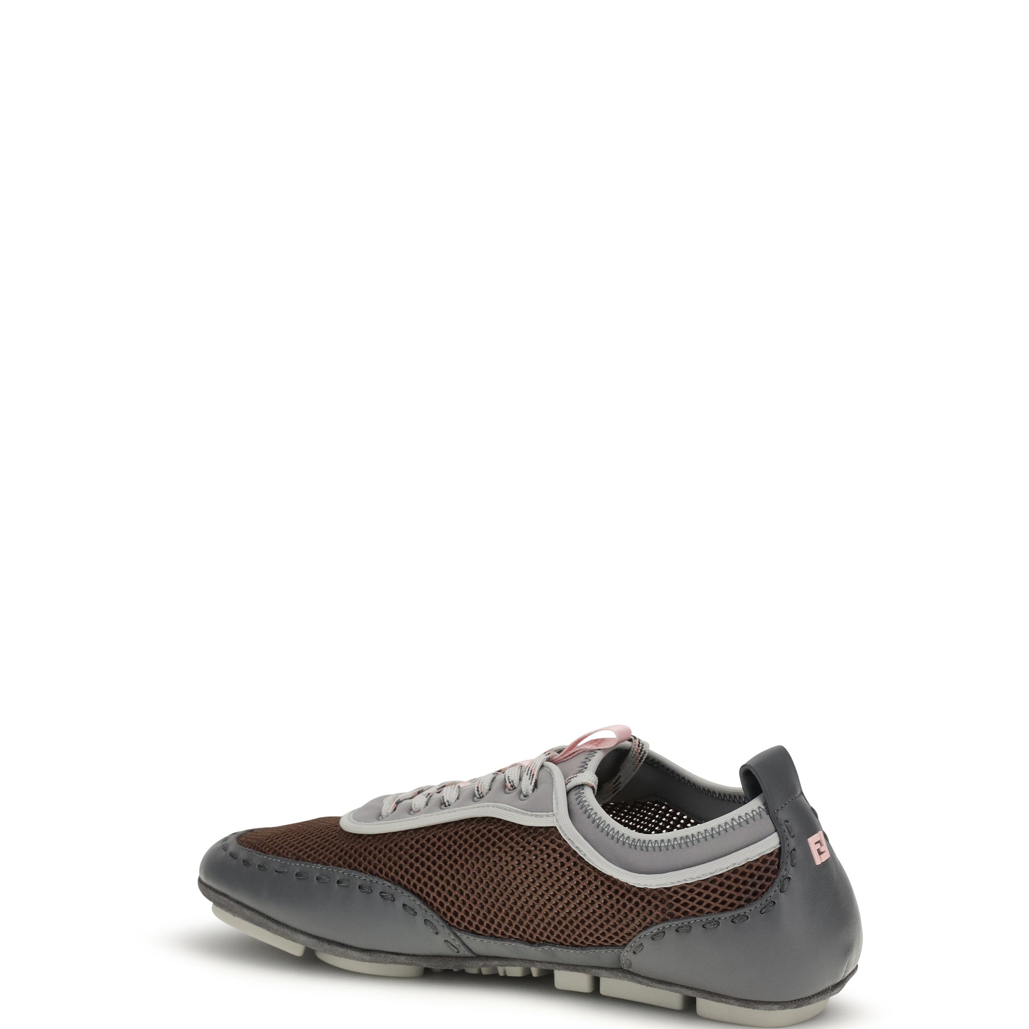 Leather and mesh Sneakers by Fendi