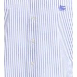 Striped cotton Shirt with an embroidered Pegaso logo on the chest
