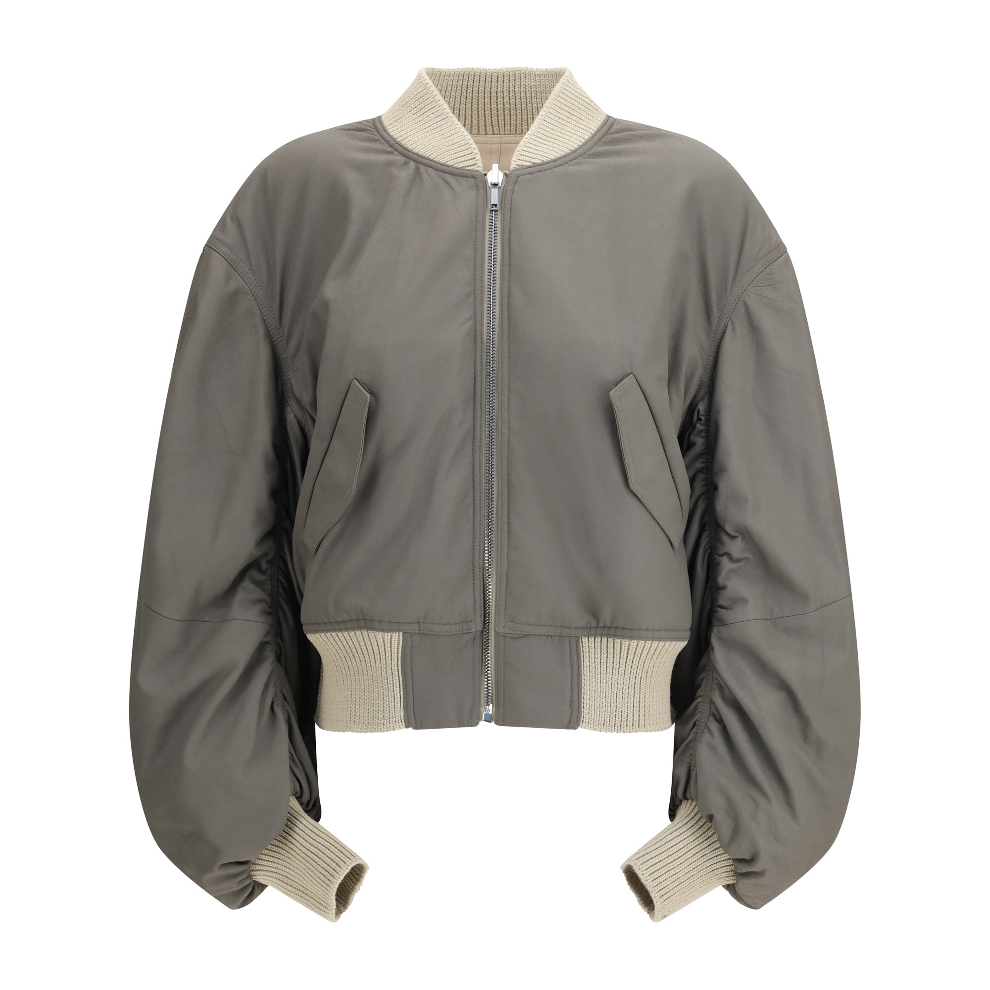 Secchia Flight Bomber in lamb leather