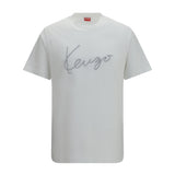 Embroidered signature cotton T-shirt