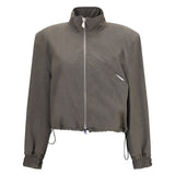 Wool-blend Bomber