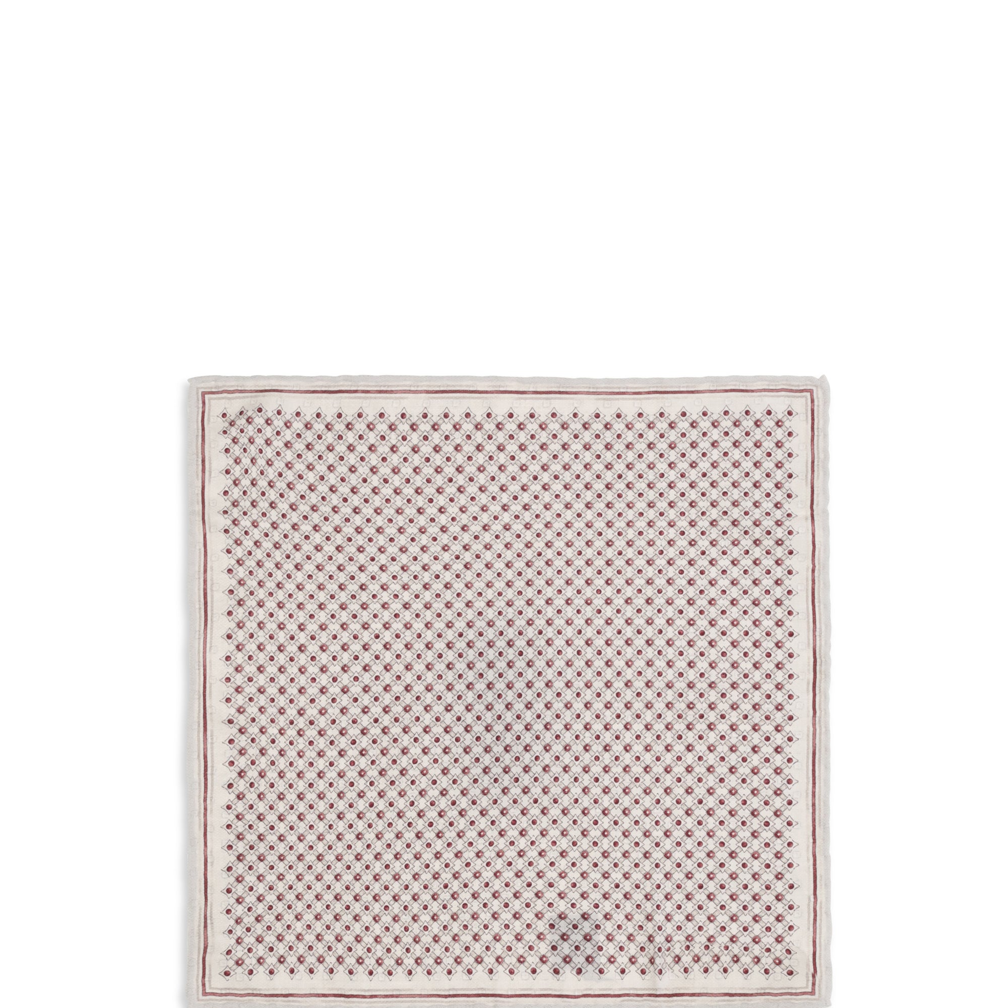 Silk Pochette with geometric pattern