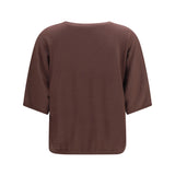 Short-sleeve cashmere and silk Sweater