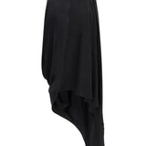 Asymmetric midi Skirt in cupro