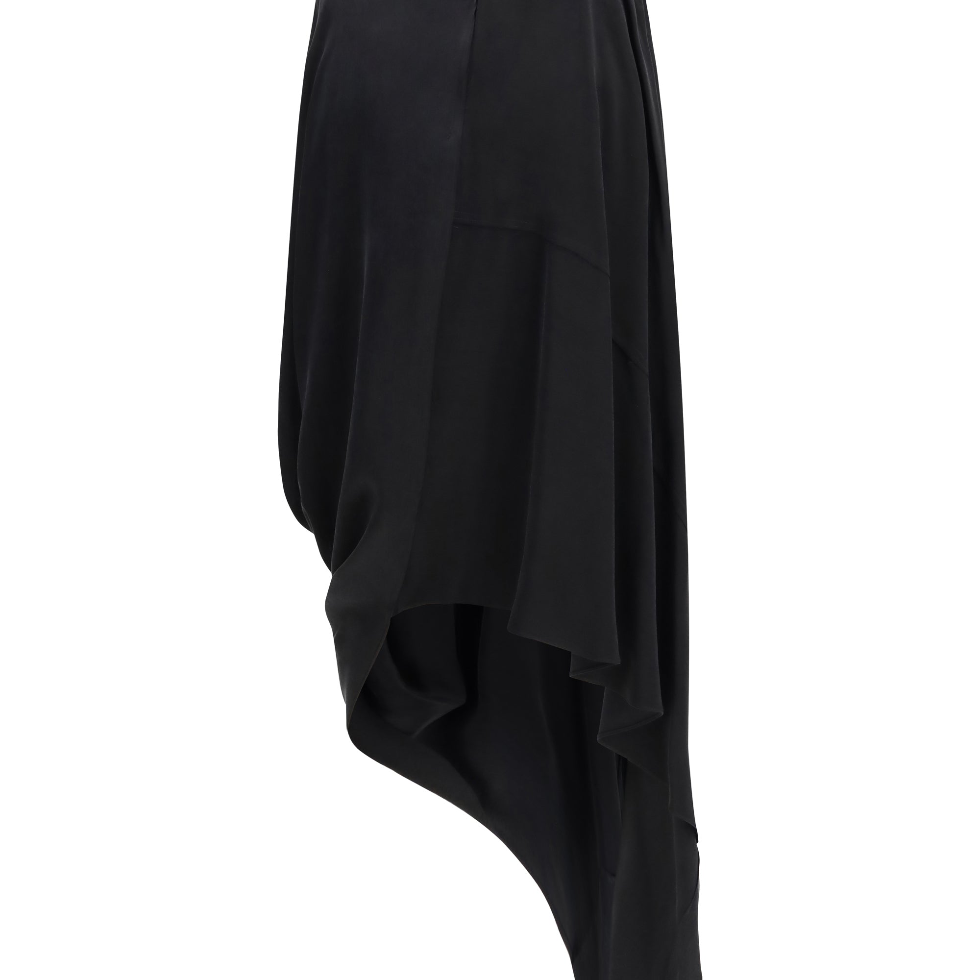 Asymmetric midi Skirt in cupro