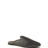 Suede Mules with Precious Net Embroidery