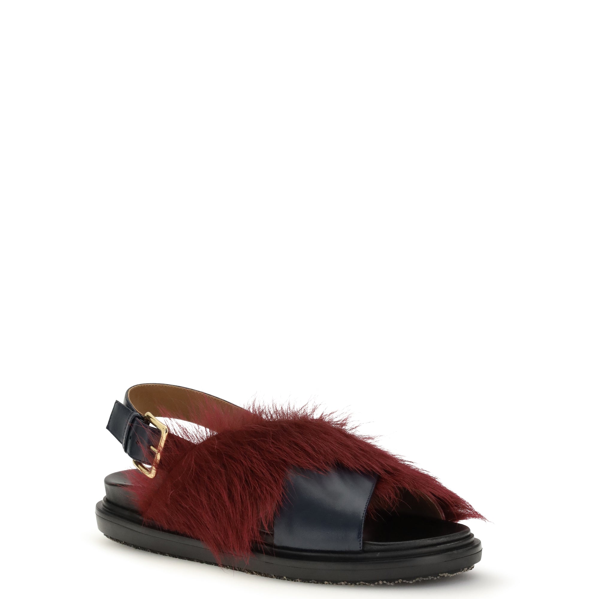 Fur-lined Fussbett Sandals