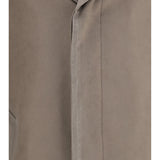 Single-breasted brushed cotton-blend fustian Coat