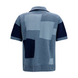 Short-sleeve patchwork Cardigan