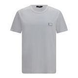 Cotton T-shirt with logo plaque