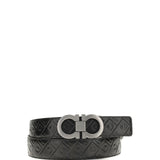 Reversible leather Gancini Belt