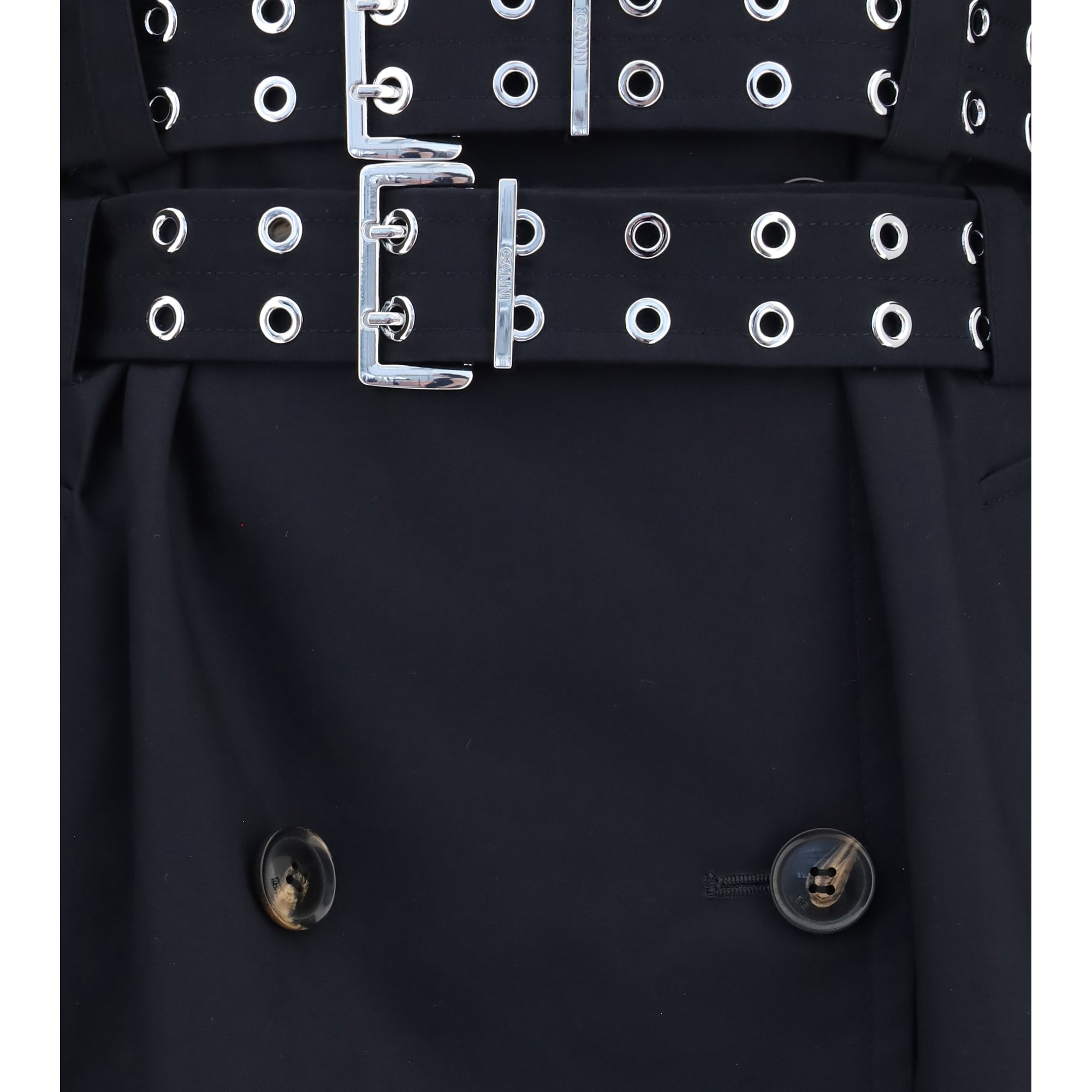 Double-breasted cotton Trench Coat with double belt