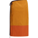 Tie-detail colour-block Skirt