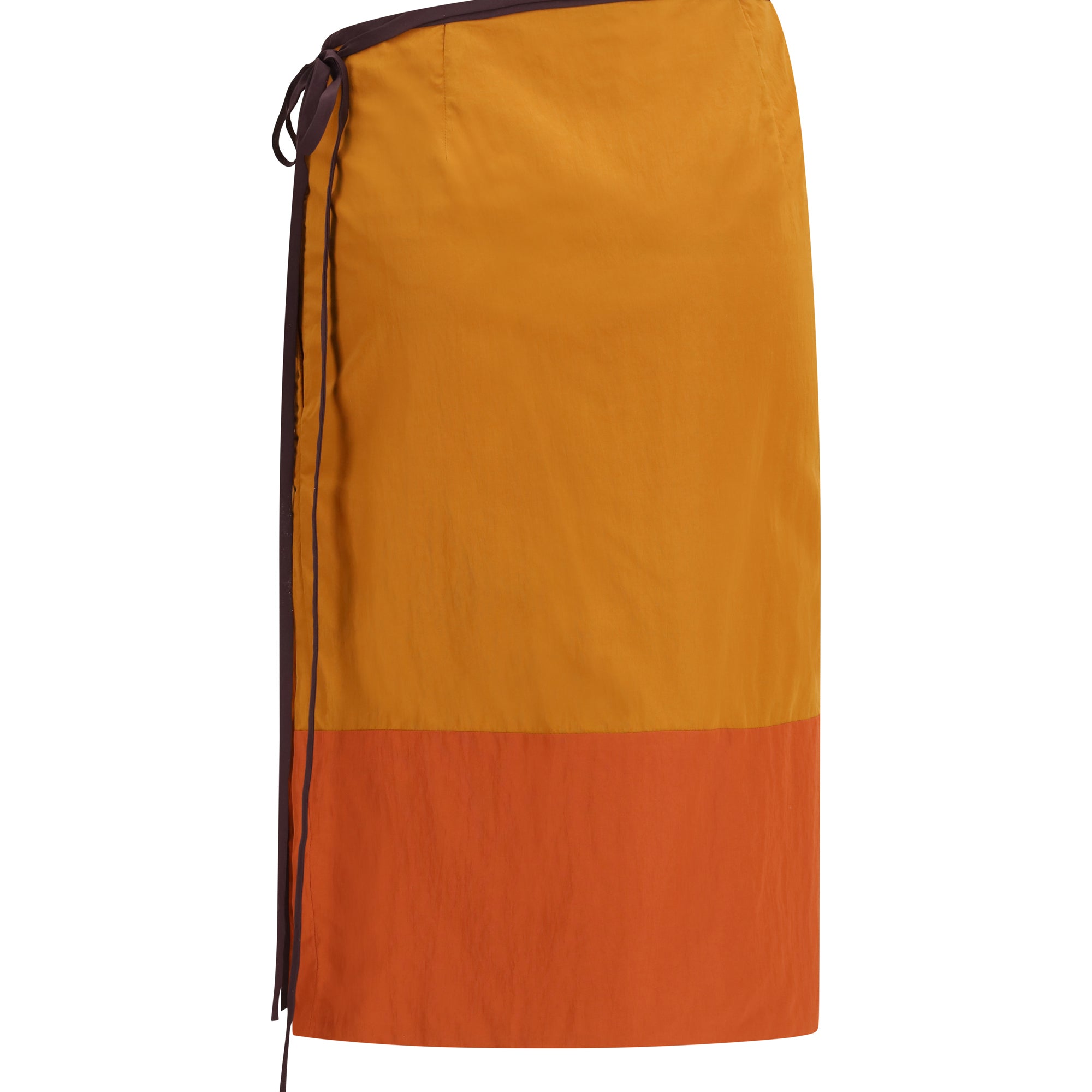 Tie-detail colour-block Skirt