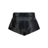 Flared leather Shorts