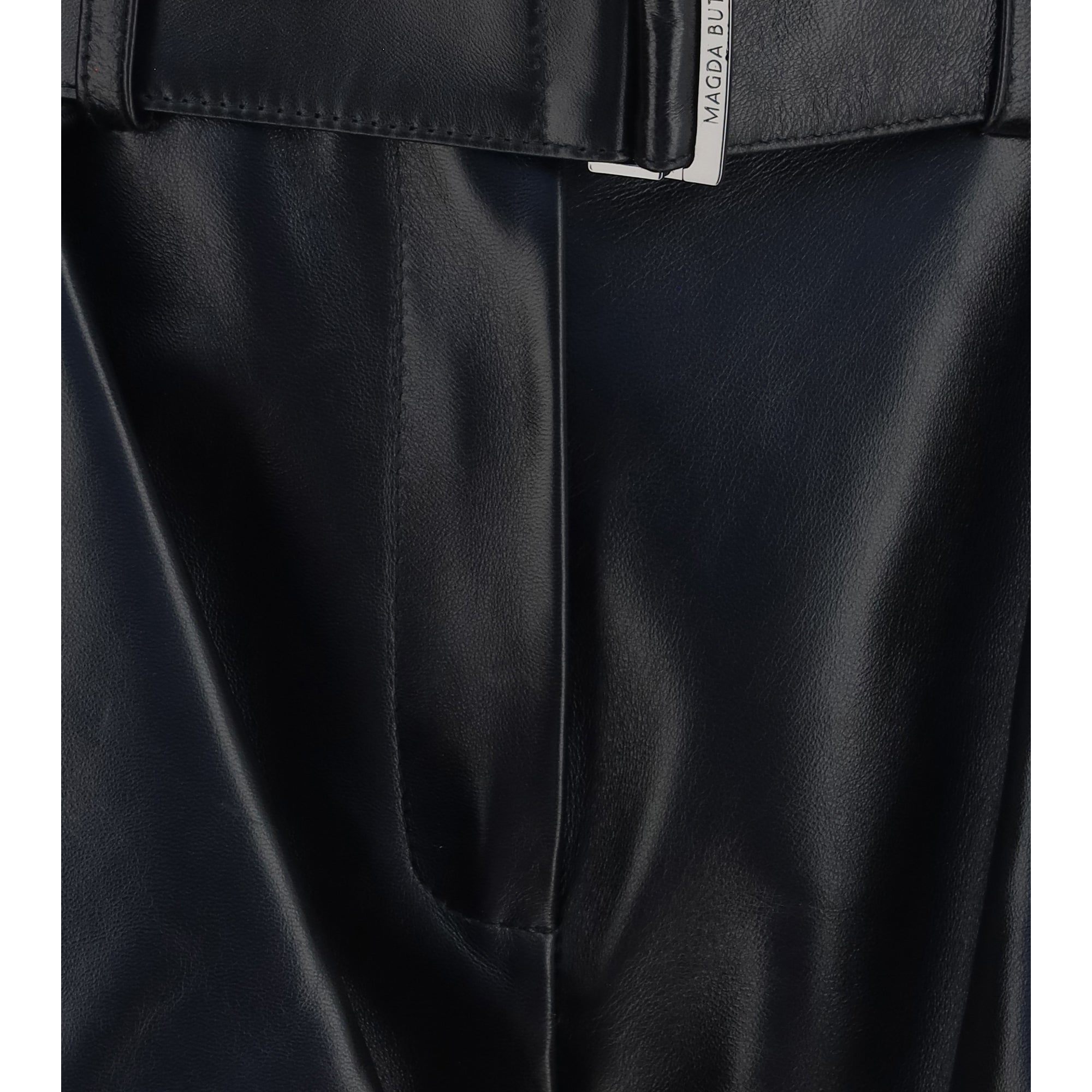 Flared leather Shorts
