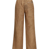 Vanity Pants in striped froissé fabric