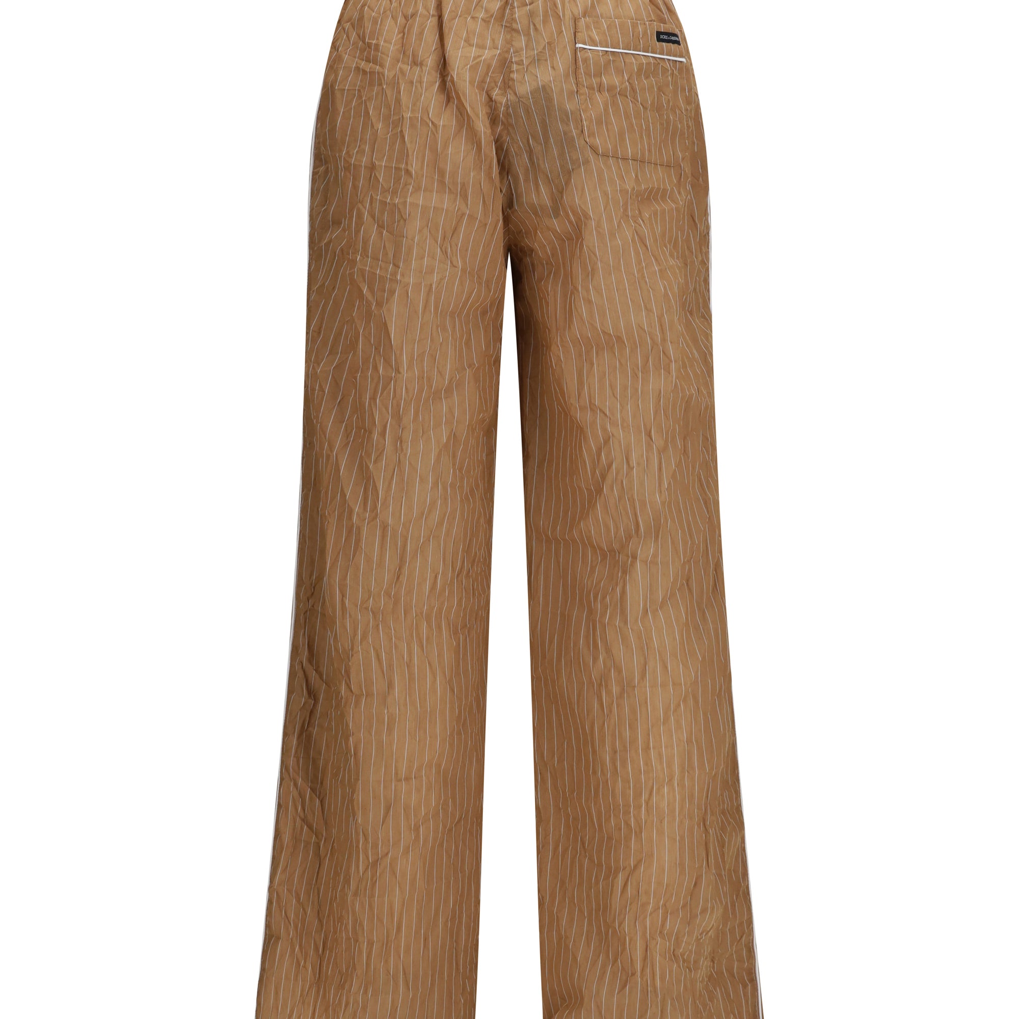 Vanity Pants in striped froissé fabric