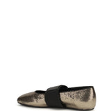 Sliced Square Ballerinas in textured leather