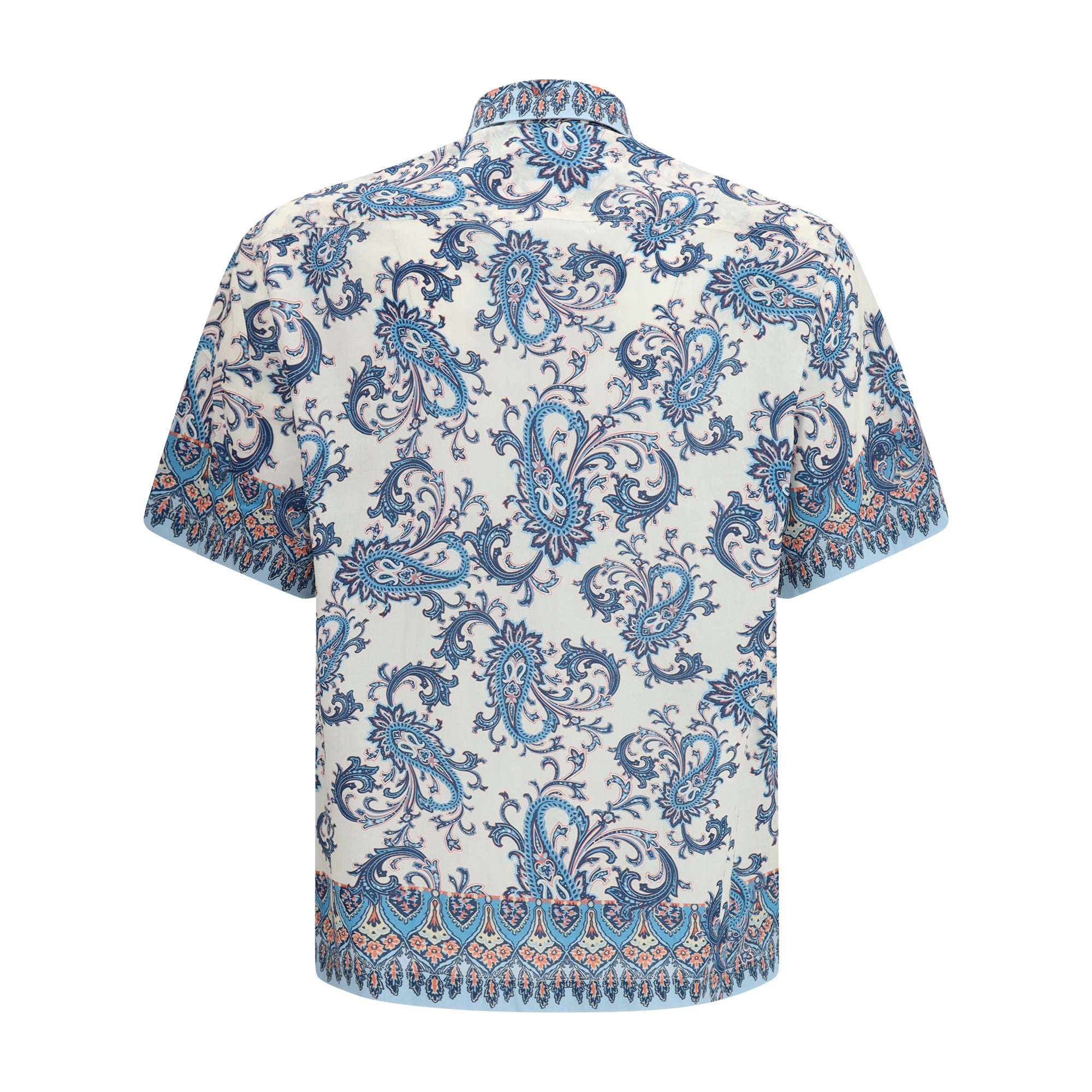 Cotton Shirt with floral and paisley motif