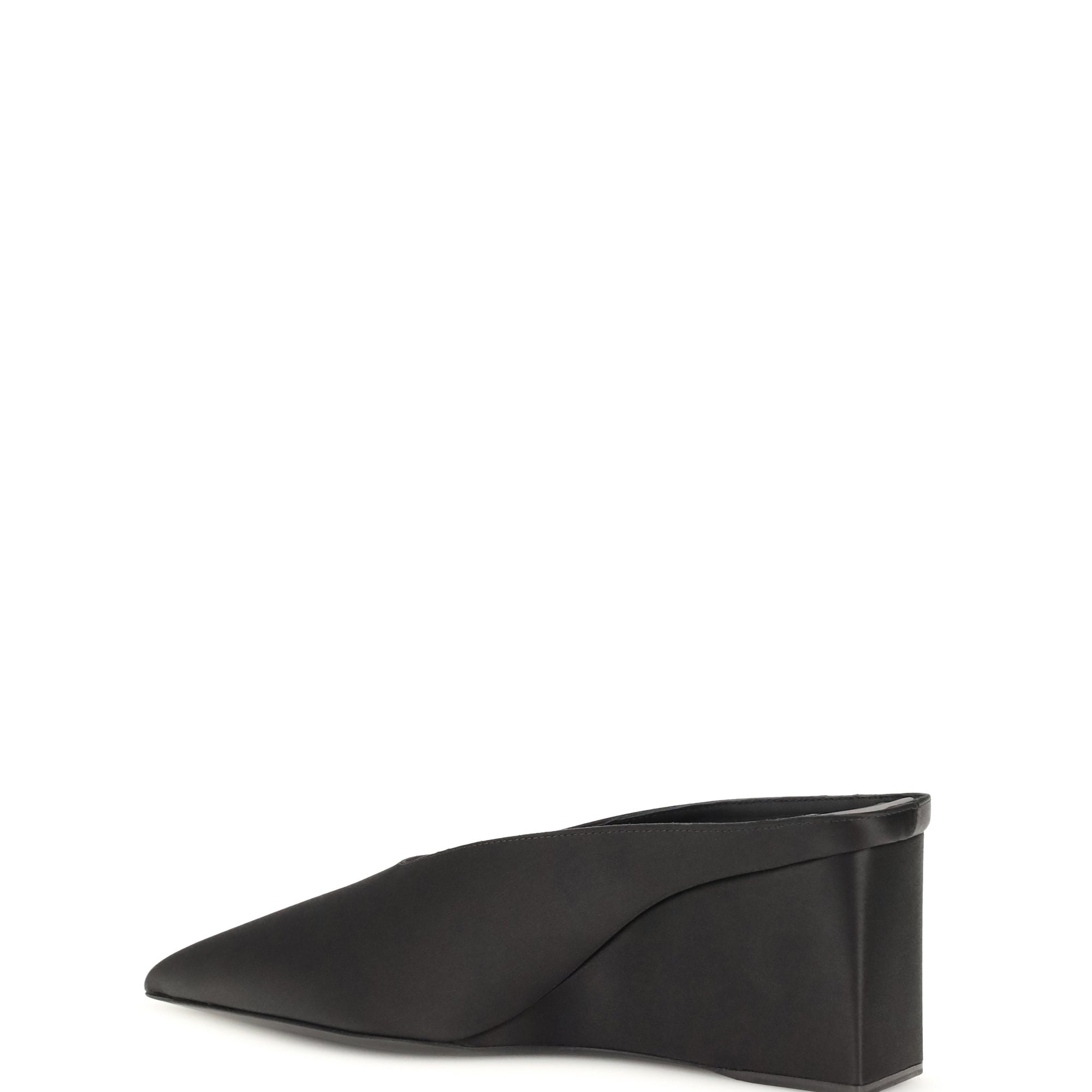 Satin wedge Mules