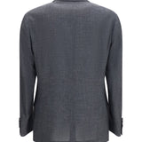 Deconstructed Jacket in flame-textured wool, silk, and linen