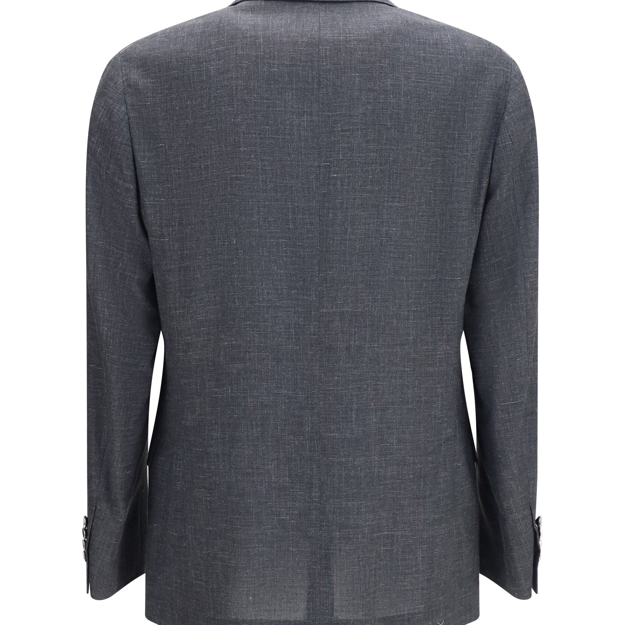 Deconstructed Jacket in flame-textured wool, silk, and linen