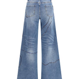 Palazzo Long painted Jeans in regular fit