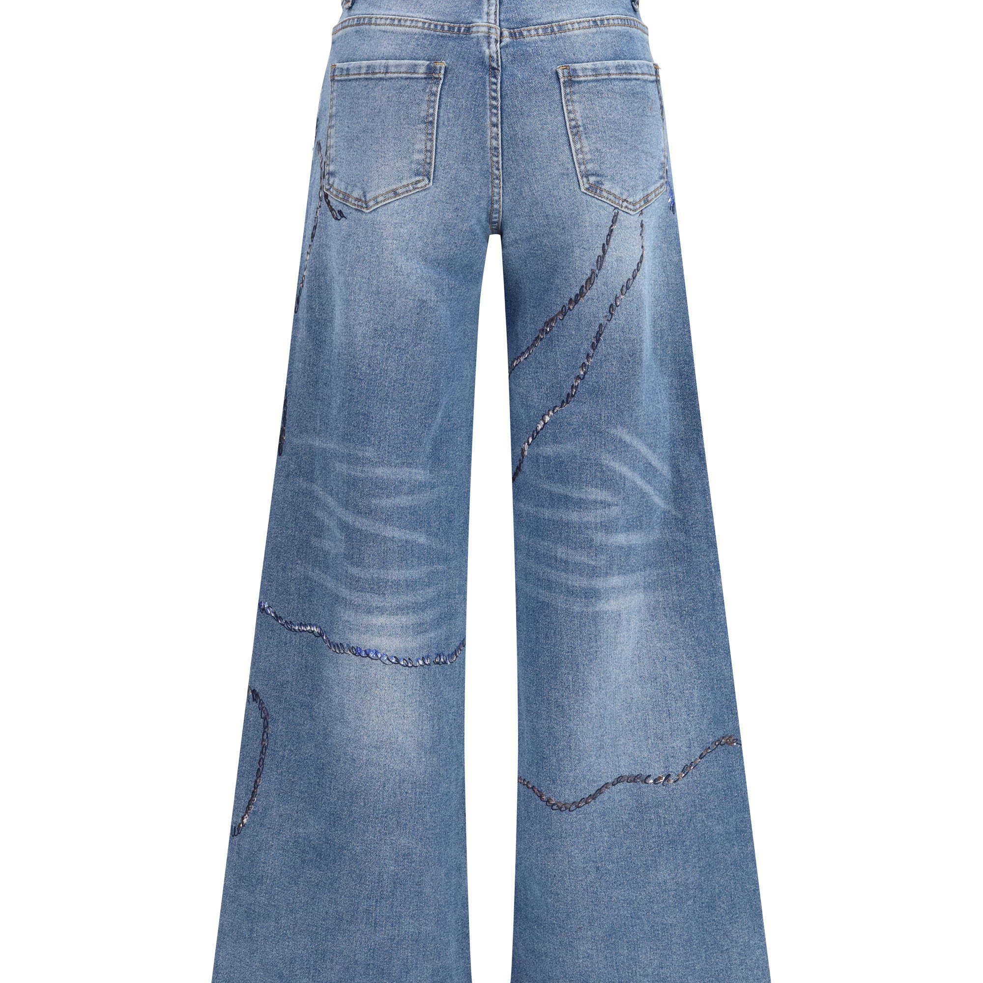 Palazzo Long painted Jeans in regular fit